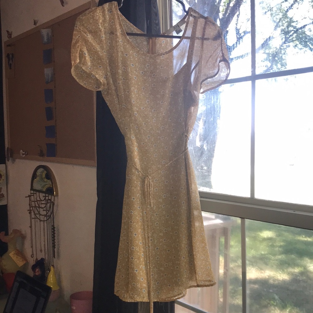 Yellow floral dress